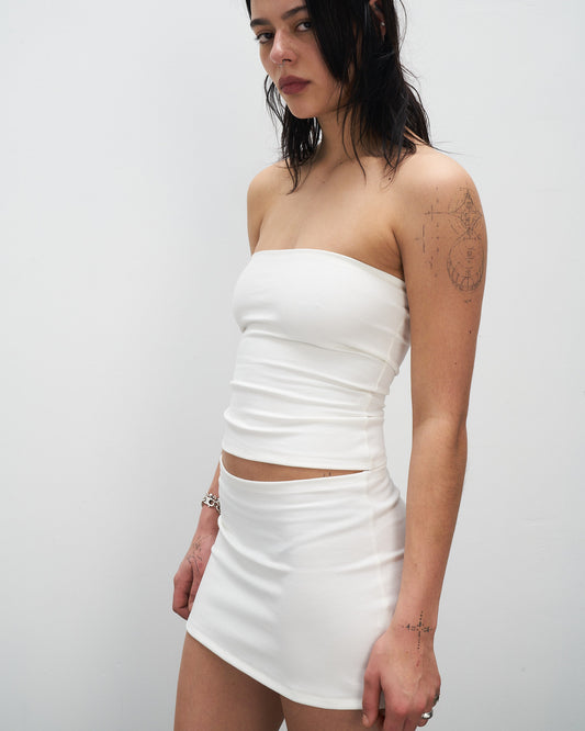 The Strapless Top White